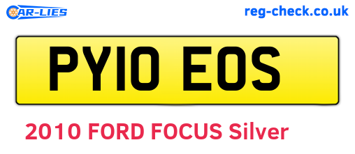 PY10EOS are the vehicle registration plates.