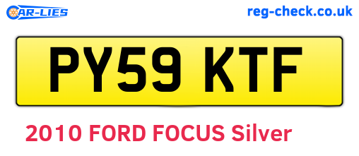 PY59KTF are the vehicle registration plates.