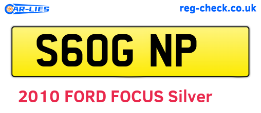 S60GNP are the vehicle registration plates.