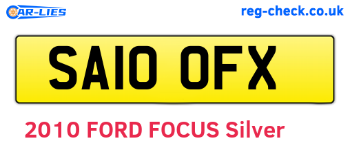 SA10OFX are the vehicle registration plates.