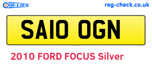 SA10OGN are the vehicle registration plates.