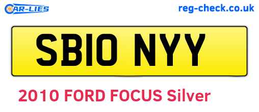SB10NYY are the vehicle registration plates.