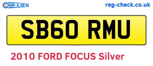 SB60RMU are the vehicle registration plates.