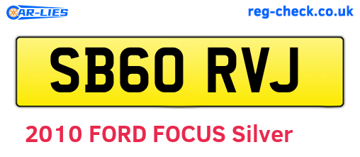 SB60RVJ are the vehicle registration plates.