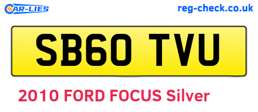 SB60TVU are the vehicle registration plates.