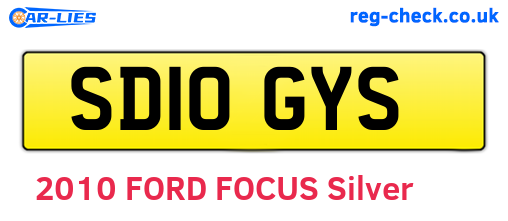 SD10GYS are the vehicle registration plates.