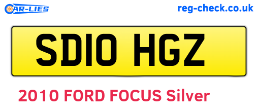 SD10HGZ are the vehicle registration plates.