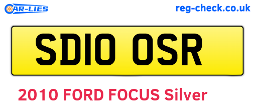 SD10OSR are the vehicle registration plates.