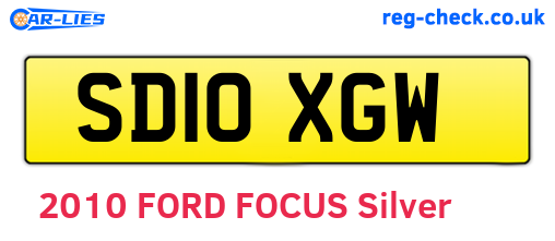 SD10XGW are the vehicle registration plates.