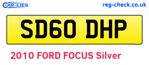 SD60DHP are the vehicle registration plates.
