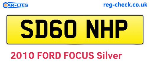 SD60NHP are the vehicle registration plates.