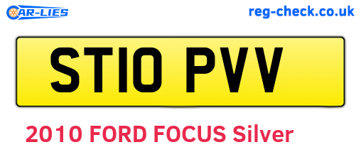 ST10PVV are the vehicle registration plates.