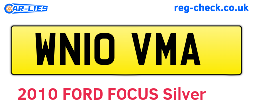 WN10VMA are the vehicle registration plates.