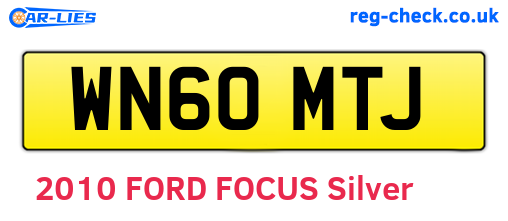 WN60MTJ are the vehicle registration plates.
