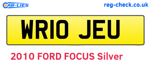 WR10JEU are the vehicle registration plates.