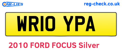WR10YPA are the vehicle registration plates.