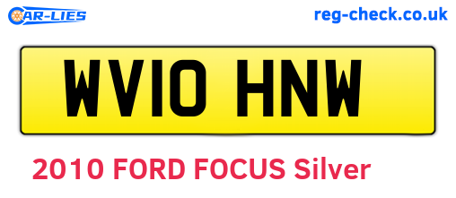 WV10HNW are the vehicle registration plates.