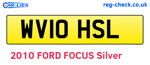 WV10HSL are the vehicle registration plates.