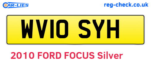 WV10SYH are the vehicle registration plates.