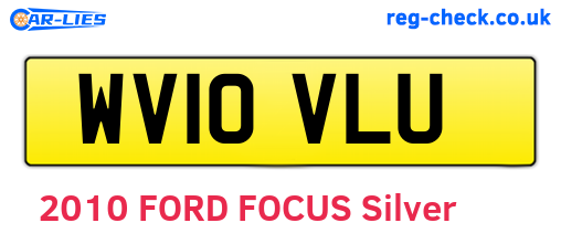 WV10VLU are the vehicle registration plates.