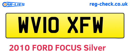 WV10XFW are the vehicle registration plates.