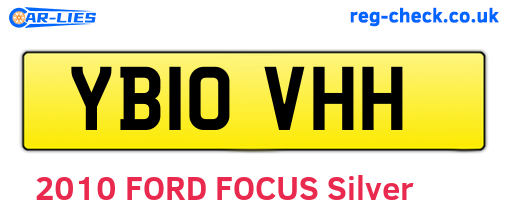 YB10VHH are the vehicle registration plates.