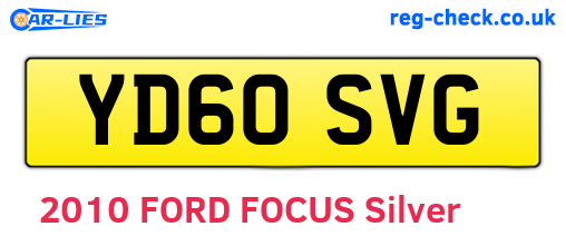 YD60SVG are the vehicle registration plates.