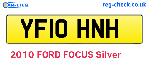 YF10HNH are the vehicle registration plates.