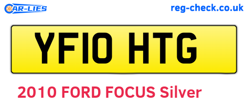 YF10HTG are the vehicle registration plates.