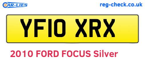 YF10XRX are the vehicle registration plates.