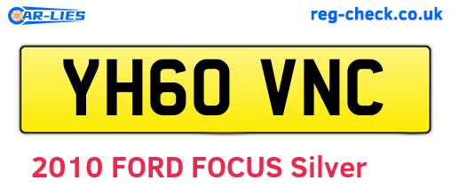 YH60VNC are the vehicle registration plates.