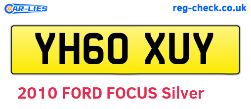 YH60XUY are the vehicle registration plates.