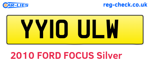 YY10ULW are the vehicle registration plates.