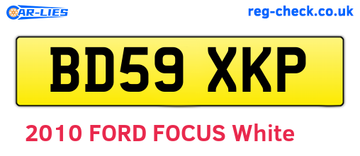BD59XKP are the vehicle registration plates.
