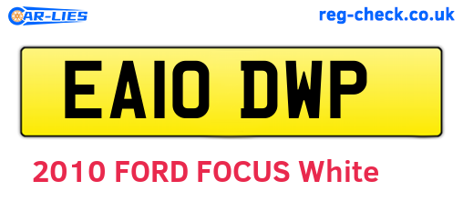 EA10DWP are the vehicle registration plates.