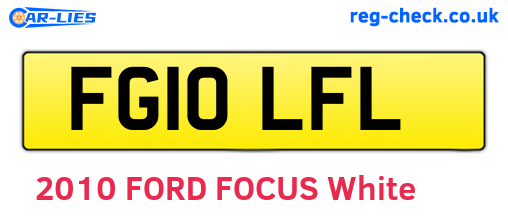 FG10LFL are the vehicle registration plates.
