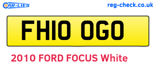 FH10OGO are the vehicle registration plates.