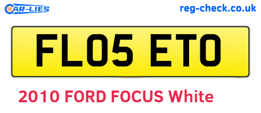FL05ETO are the vehicle registration plates.