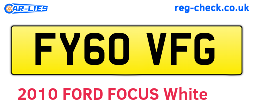 FY60VFG are the vehicle registration plates.