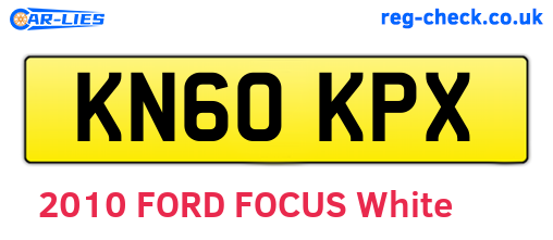 KN60KPX are the vehicle registration plates.