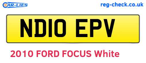 ND10EPV are the vehicle registration plates.