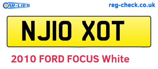 NJ10XOT are the vehicle registration plates.