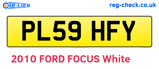 PL59HFY are the vehicle registration plates.