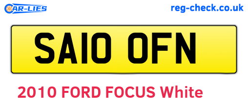 SA10OFN are the vehicle registration plates.