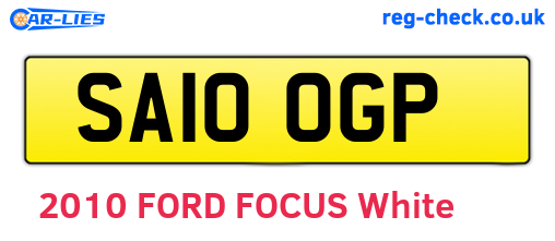 SA10OGP are the vehicle registration plates.