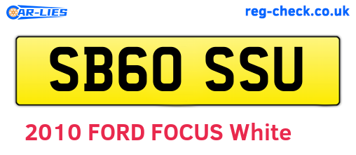 SB60SSU are the vehicle registration plates.