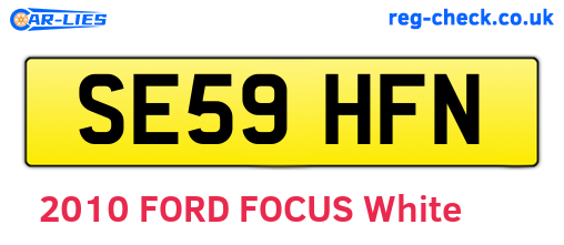 SE59HFN are the vehicle registration plates.