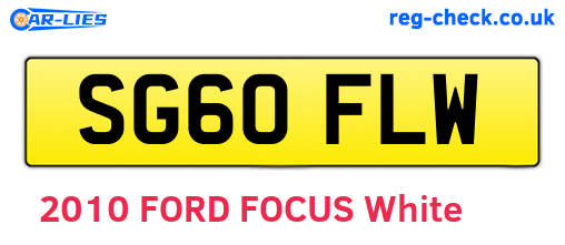 SG60FLW are the vehicle registration plates.
