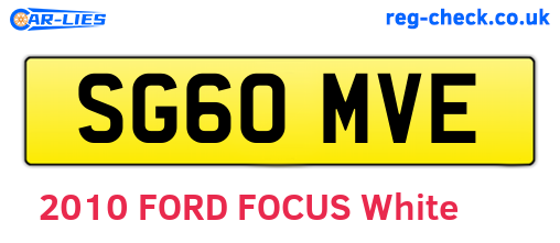 SG60MVE are the vehicle registration plates.