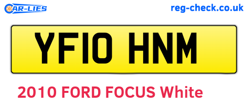 YF10HNM are the vehicle registration plates.